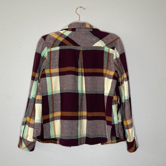 Woolrich Plaid Shirt Jacket Cotton Flannel Size XS - Picture 5 of 10